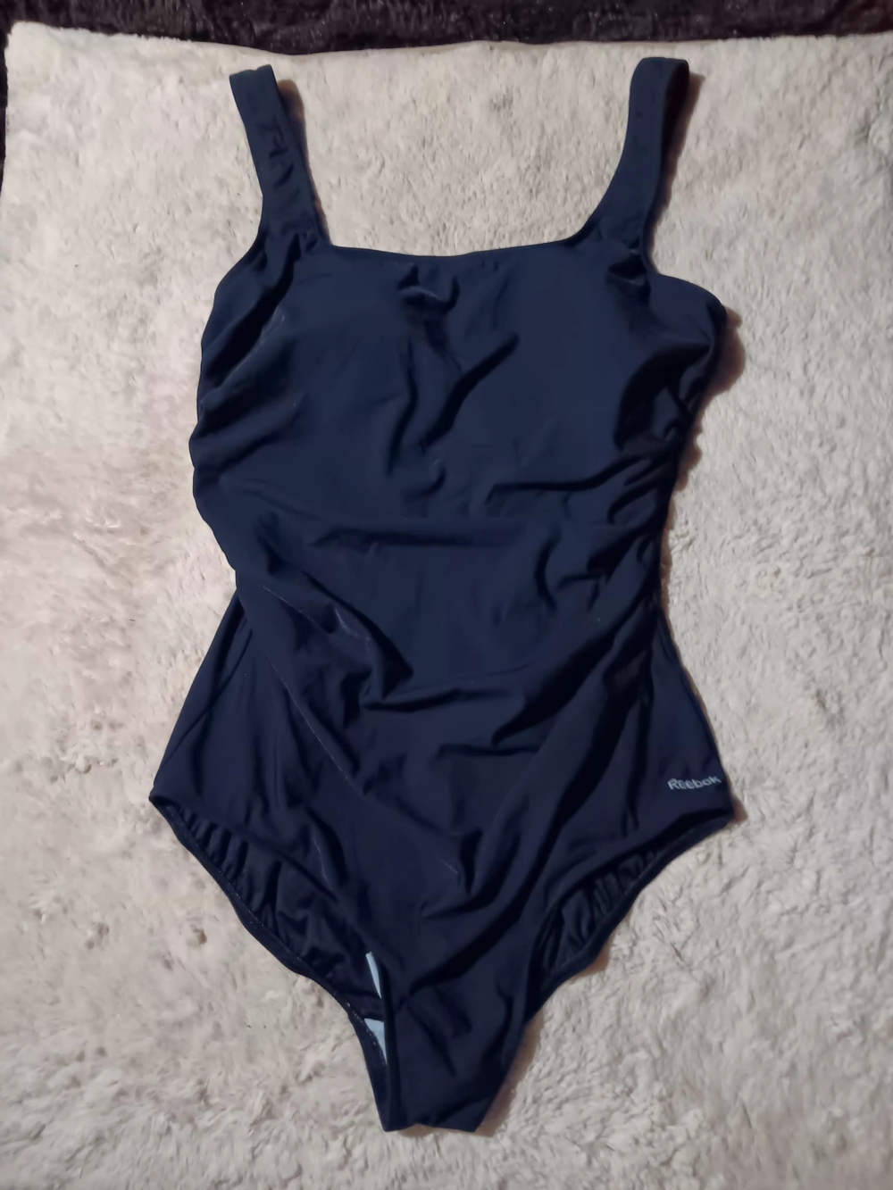 Reebok Solid Navy One-Piece Swimsuit